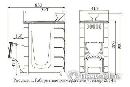 Дровяная печь-каменка TMF Гейзер 2014 Inox ДН КТК ЗК антрацит в Магнитогорске