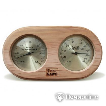 Термогигрометр Sawo 222-THD С округлыми краями со стеклом кедр в Магнитогорске