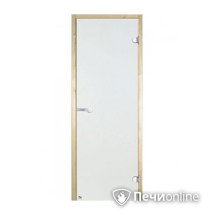 Дверь для бани Harvia Стеклянная дверь для сауны 8/19 коробка сосна сатин D81905M в Магнитогорске